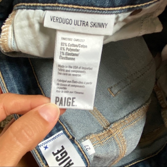 Paige Verdugo Ultra Skinny jeans Denim - Picture 5 of 5